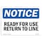 Signmission Safety Sign, OSHA Notice, 3.5" Height, Ready For Use Return To Line Sign, Landscape, 10PK OS-NS-D-35-L-17988-10PK - alternate 1